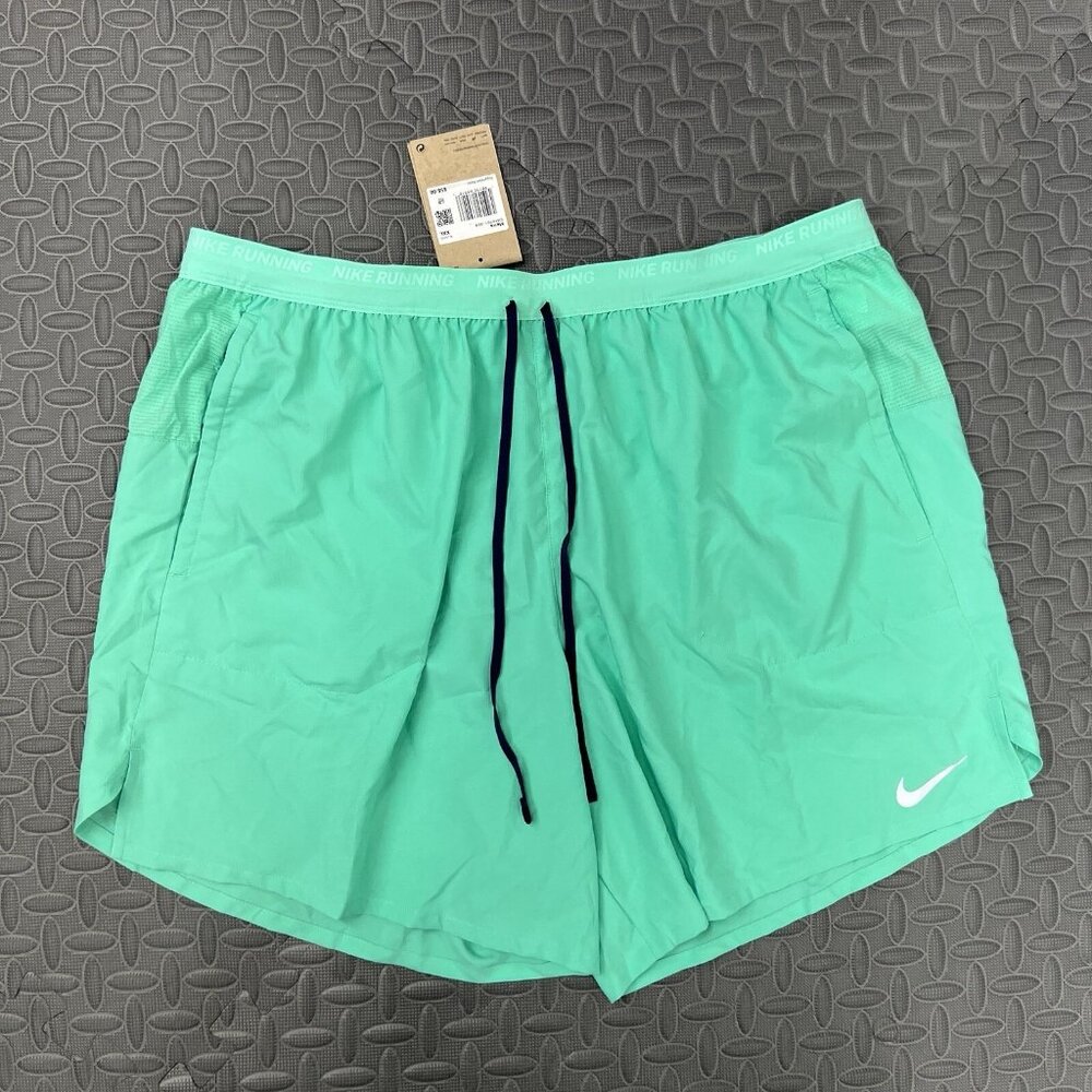 Nike Running Shorts Size 2XL Mens DRI-FIT Stride 7" Brief-Lined Light Menta